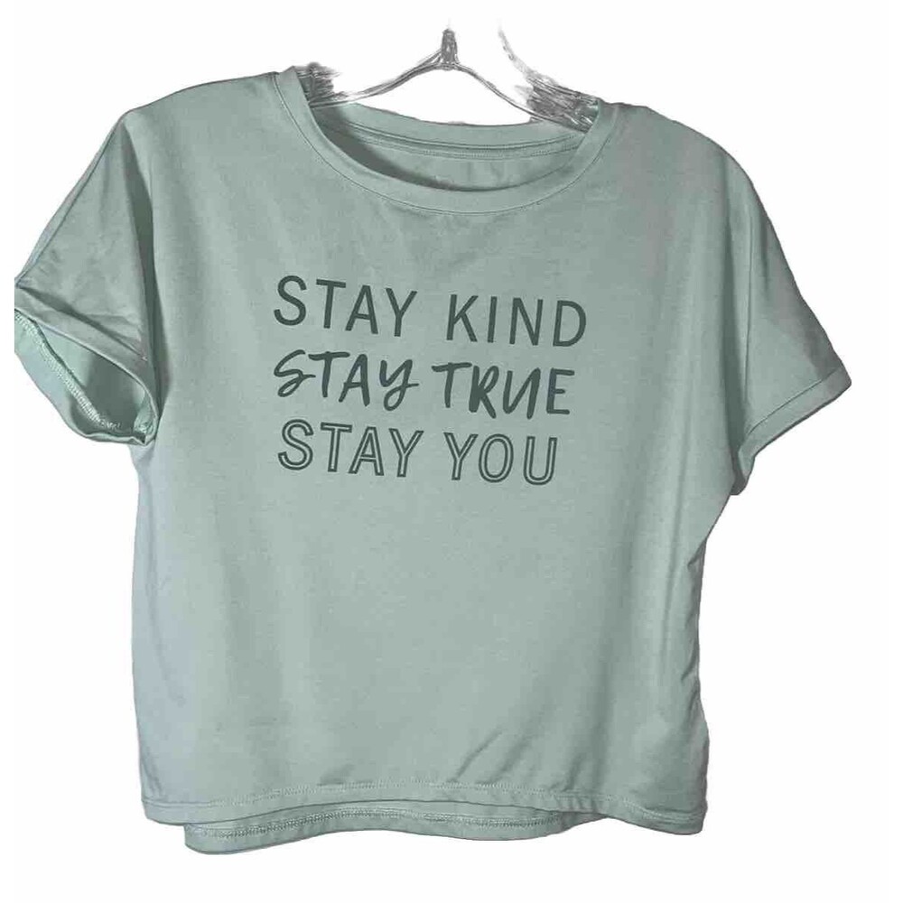 Runway Athletic Girls Size L Graphic Crop Top Stay Kind Stay True Stay You